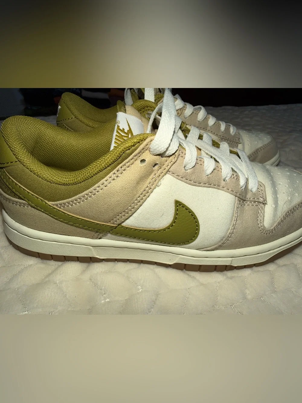 Nike Dunk Low Men's Shoes Sail/Cream Limestone/Pacific Moss Size 5 NLA